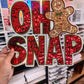 Oh Snap Gingerbread Christmas Sequin Patch (Adult Size)