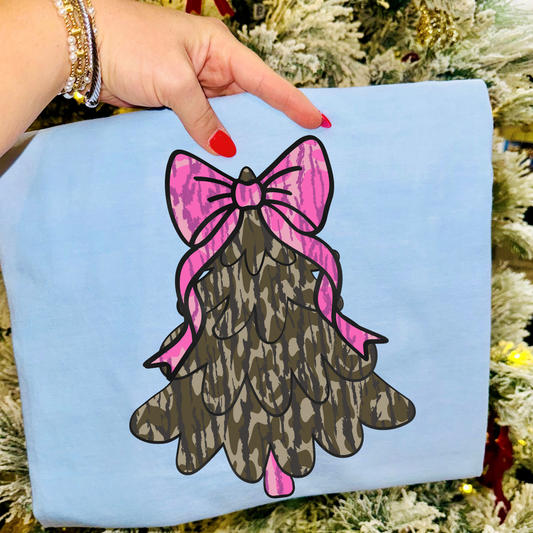 Camo Christmas Tree DTF Transfer