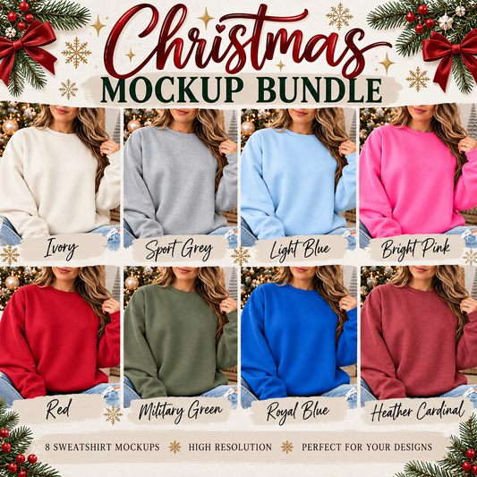 Christmas Sweatshirt Bundle - Gildan 18000 (Set of 9)