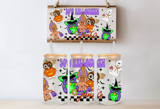 90's Halloween UV 16oz. Libby Glass DTF Wrap