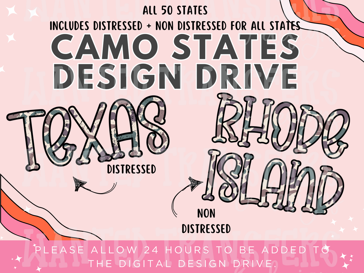 Camo State Digital Design Drive (Includes Distressed + Non Distressed all 50 States)