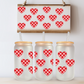 Checkered Hearts UV 16oz. Libby Glass DTF Wrap