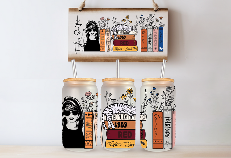 The Era Tour UV 16oz. Libby Glass DTF Wrap