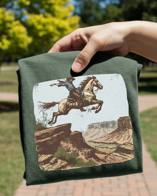 Cowboy Horse Midair DTF Transfer