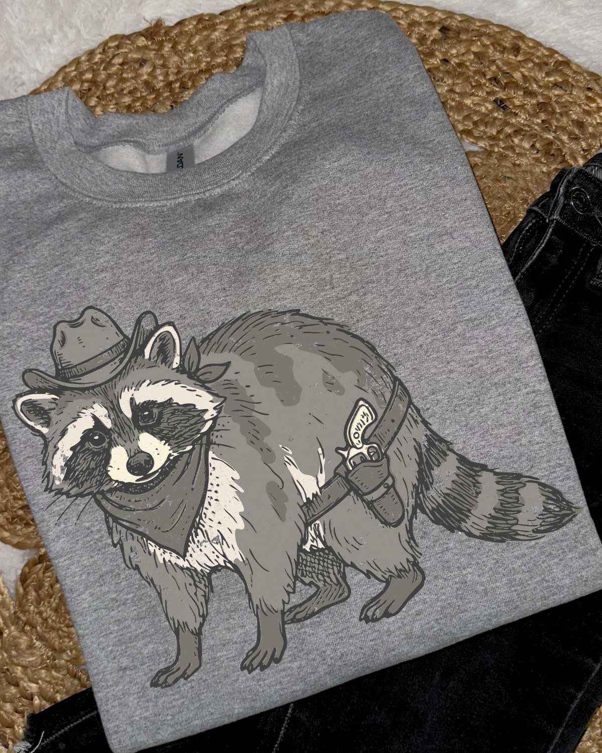 Cowboy Raccoon DTF Transfer