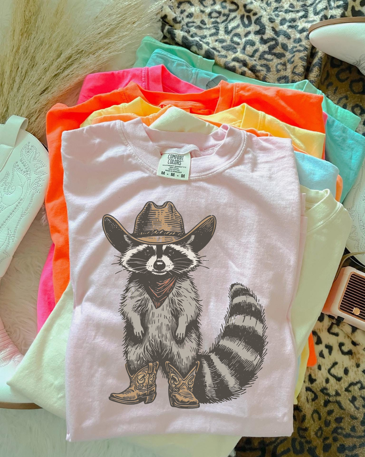 Cowboy Raccoon DTF Transfer