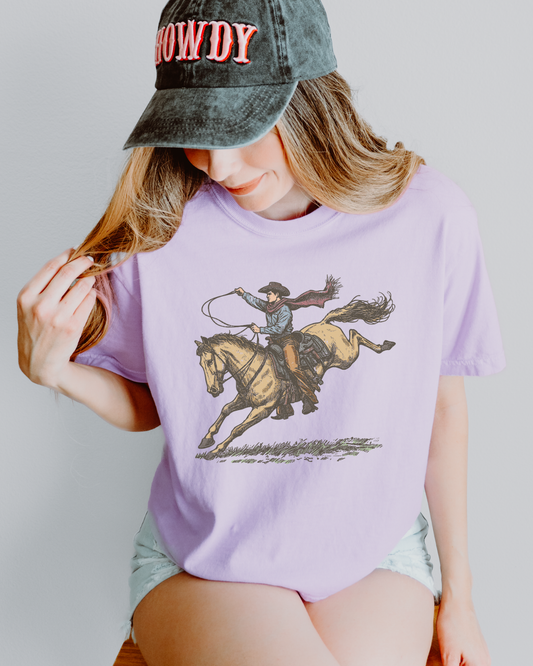 Cowboy Riding A Horse DTF Transfer