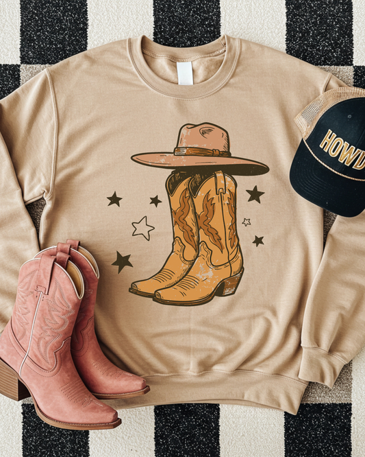 Cowgirl Hat And Boots DTF Transfer