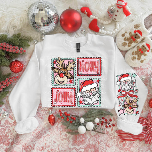 Holly Jolly Christmas Frames DTF Transfer