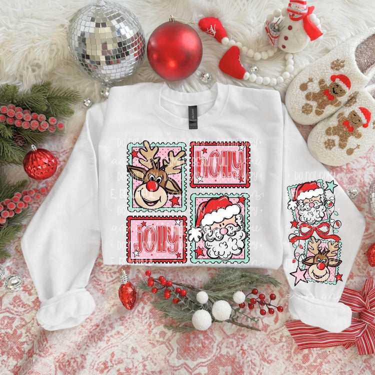 Holly Jolly Christmas Frames DTF Transfer