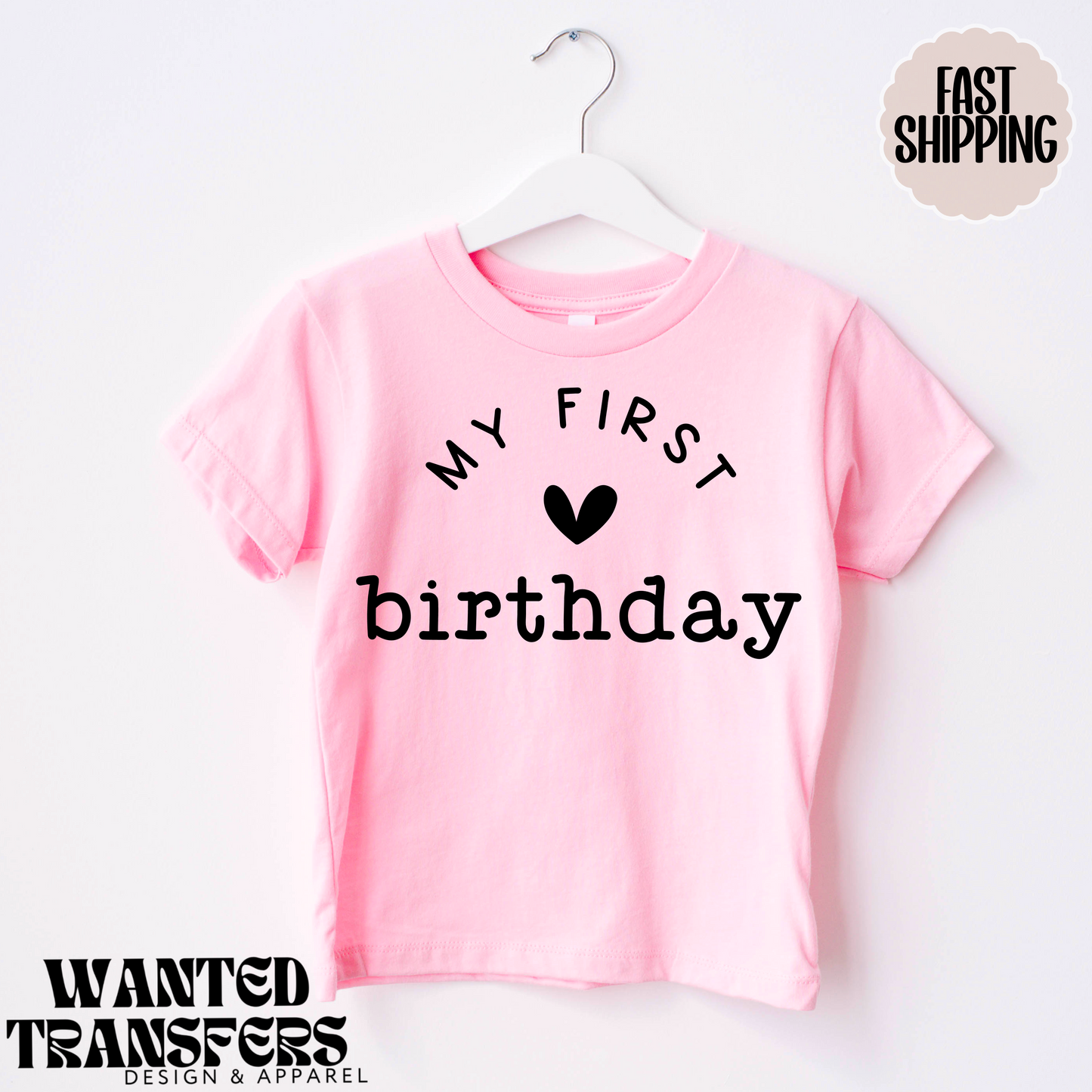 My First Birthday, Girls Birthday Shirt, Tee, Onesie, Birthday Girl, All Ages, Toddler, Youth, Kids Bday, Minimalist