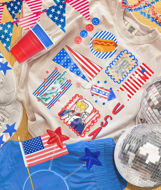 Trendy Collage 4th of July DTF Transfer