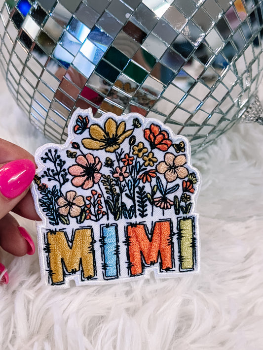 Floral Mimi Hat/Pocket Patch