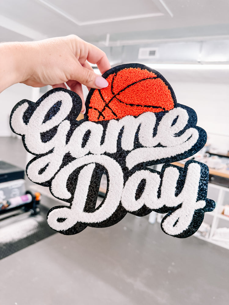 Game Day Basketball Chenille Patch
