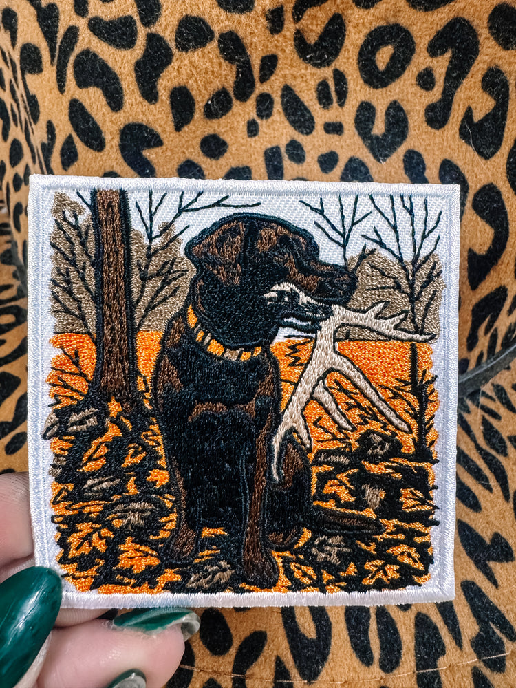 Labrador Deer Hunting Western Hat/Pocket Patch