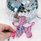 Pink Sequin Trendy Balloon Dog Hat/Pocket Patch