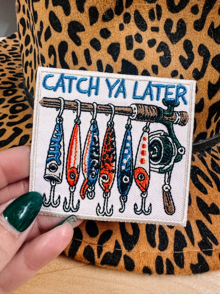 Catch Ya Later Patriotic Fishing Hat/Pocket Patch