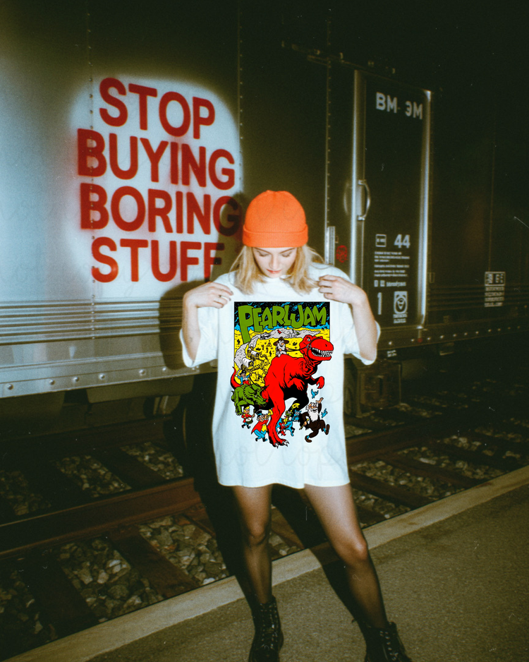 Dino Pearl Jam DTF Transfer