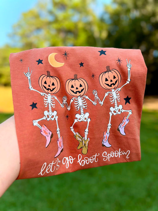 Let’s Go Boot Spookin’ Western Halloween DTF Transfer