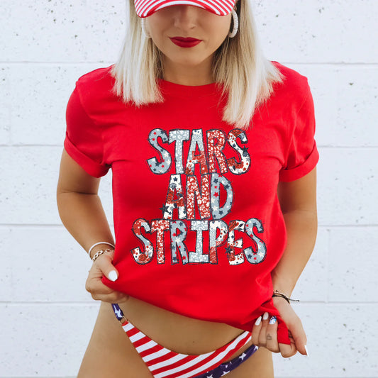 Stars And Stripes DTF Transfer