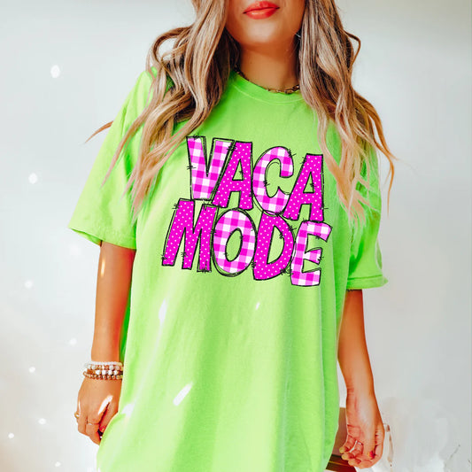 Vaca Mode Pink Patchwork Summer DTF Transfer
