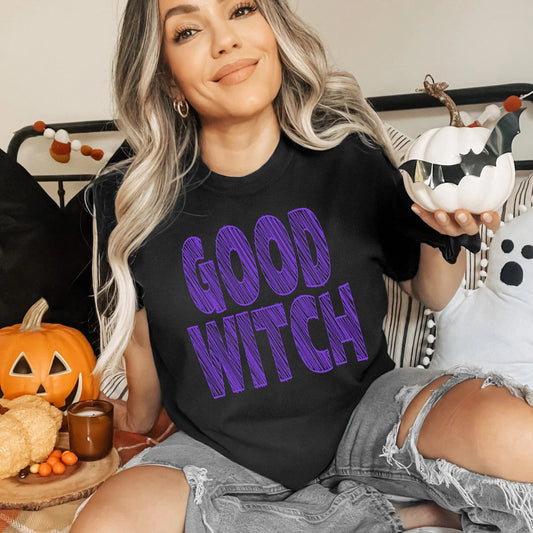 Good Witch Purple Scribble DTF Transfer