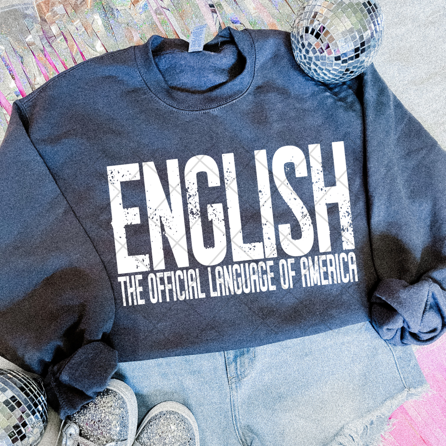 English (White) PNG Digital Download
