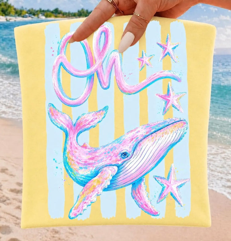 Oh Whale Summer DTF Transfer