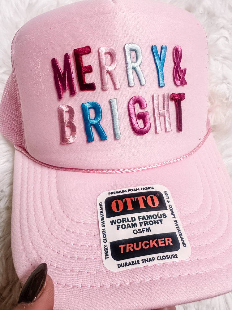 Merry & Bright 3D Embroidered Hat/Pocket Patch
