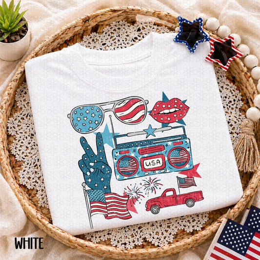 Patriotic Collage 4th of July DTF Transfer