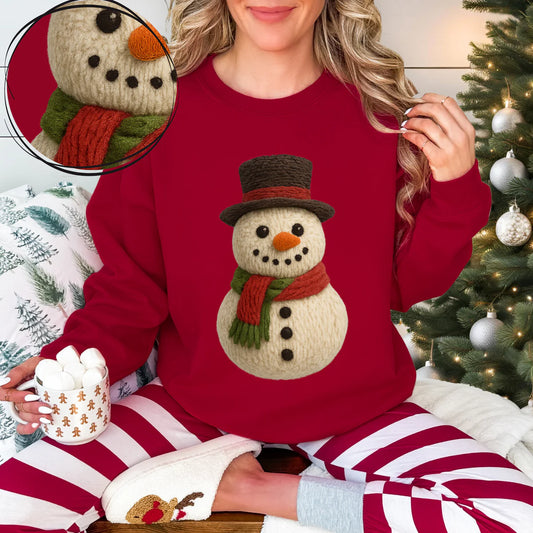 Faux Yarn Snowman DTF Transfer