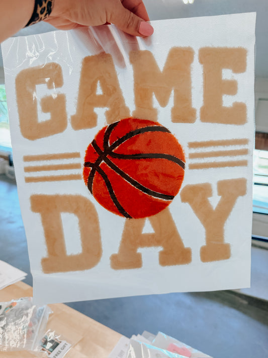 Game Day Basketball Fuzzy Patch (Adult Size)
