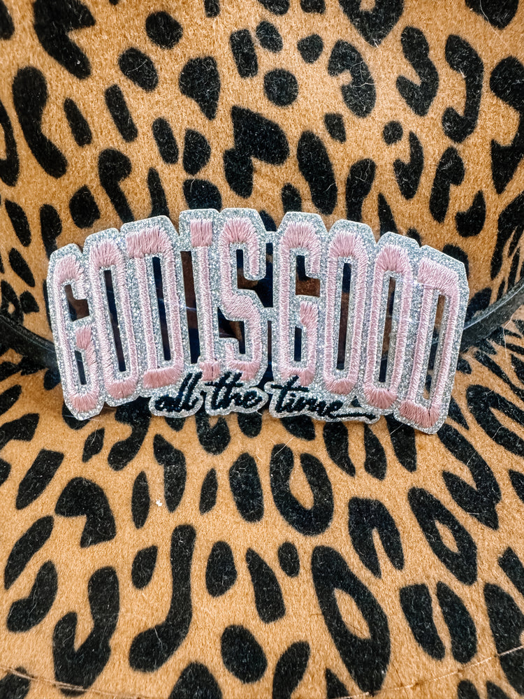 God is Good Pink Hat/Pocket Patch