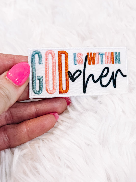 God is within Her Faith Hat/Pocket Patch