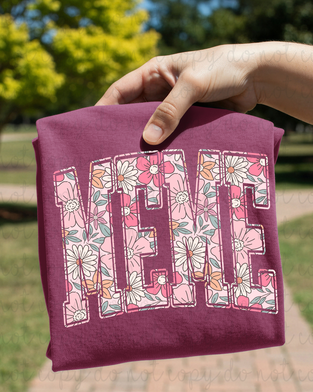 Floral Meme DTF Transfer