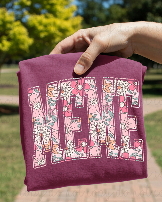 Floral Meme DTF Transfer