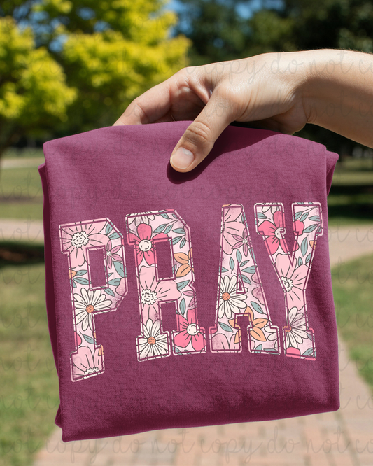 Floral Pray DTF Transfer
