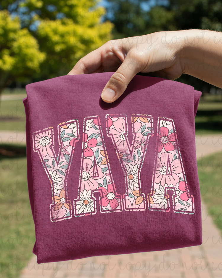 Floral Yaya DTF Transfer