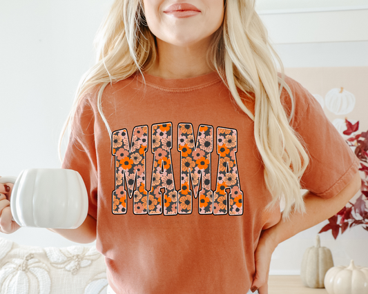 Fall Floral Mama DTF Transfer