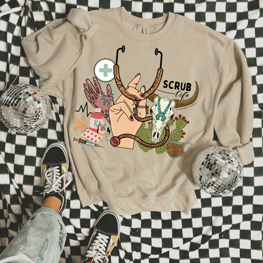 Scrub Life Western Nursing DTF Transfer