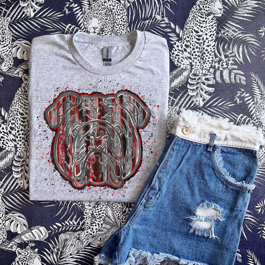 Brushstroke Georgia Bulldogs DTF Transfer