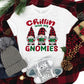 Chillin' with my Gnomies Faux Sequin Christmas DTF Transfer