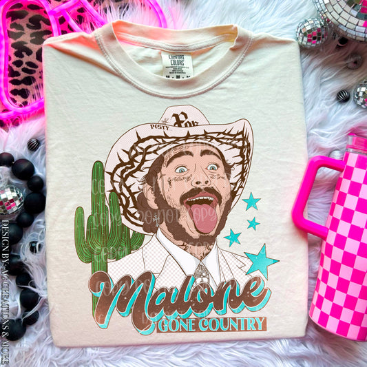 Malone Gone Country Neon DTF Transfer