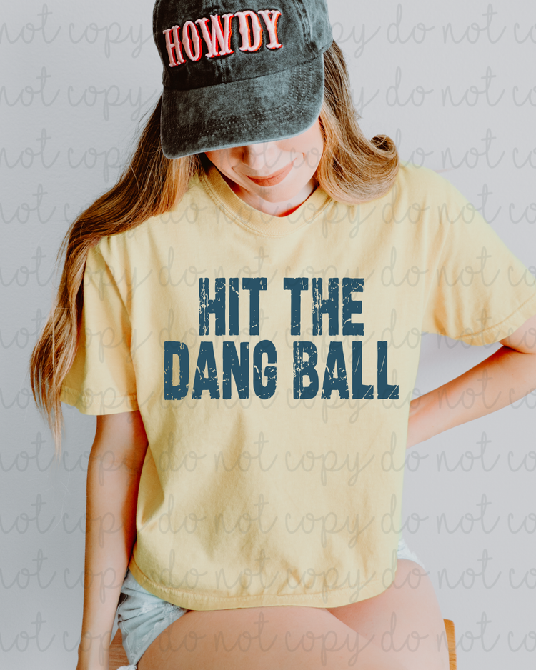 Distressed Hit The Damn Ball (Teal) DTF Transfer