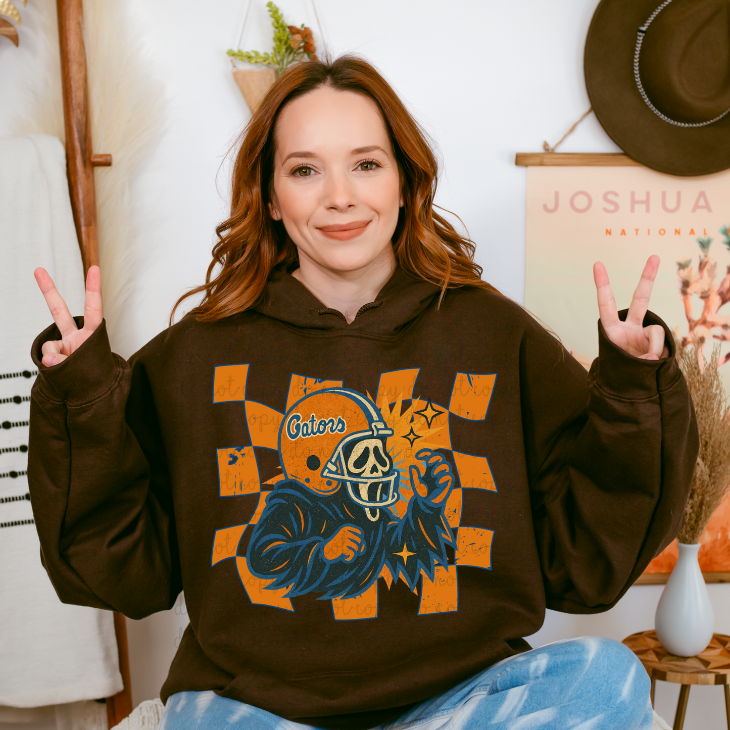 Checkered Halloween Gators DTF Transfers