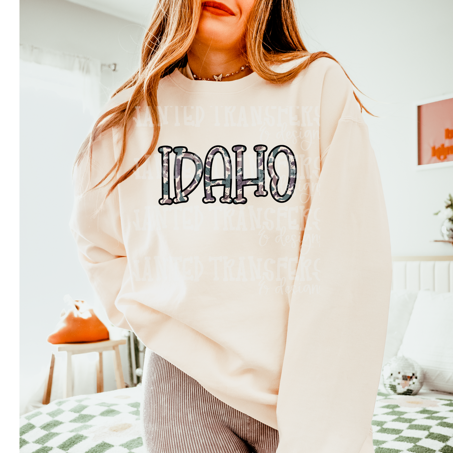 Camo State Idaho DTF Transfer