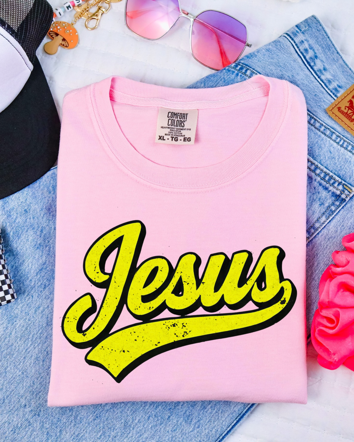 Yellow Jesus DTF Transfer