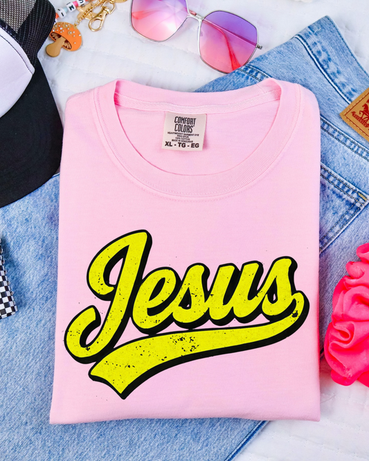 Yellow Jesus DTF Transfer