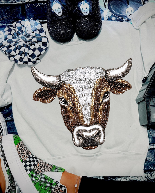 Faux Rhinestone Bull DTF Transfer