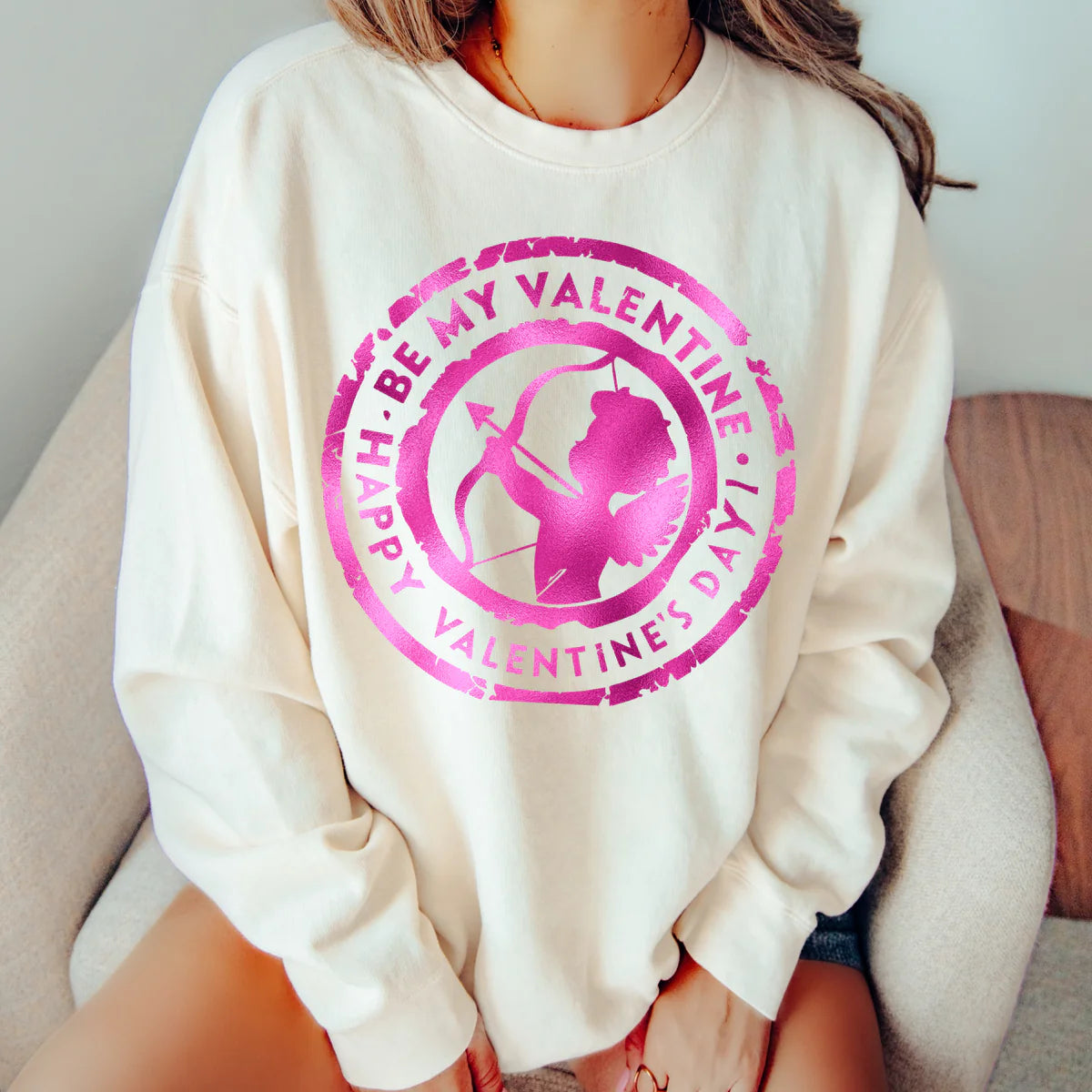 Be my Valentine's Faux Metallic Valentine's DTF Transfer